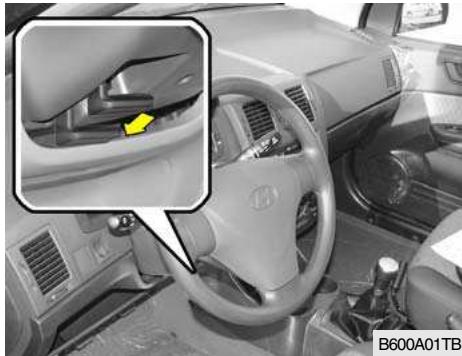 HYUNDAI Getz Phase 2 (2005-2009) - LEVIER DE REGLAGE DE LA HAUTEUR DU VOLANT (Si installé) - 1