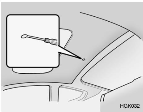 HYUNDAI Getz Phase 2 (2005-2009) - Fonctionnement manuel du toit ouvrant - 1