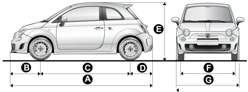 Abarth 500 3 Phase 1 (2007-2015) - PRESSIONS DE GONFLAGE A FROID (bar) - 1