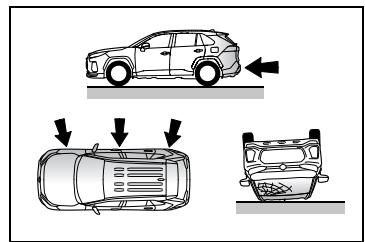 SUZUKI Across (2024) - Types de collisions au cours desquelles les airbags SRS peuvent ne pas se déployer (airbags SRS avant) - 1
