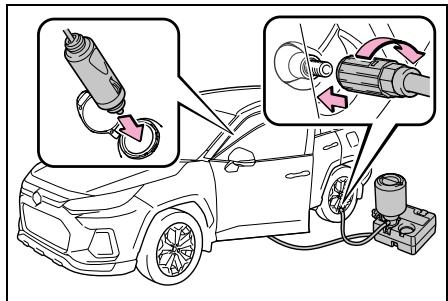 SUZUKI Across (2024) - Branchez le flexible sur la valve. - 10