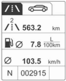 OPEL Adam (2014-2019) - Menu informations trajet/ carbur./i\ - 3
