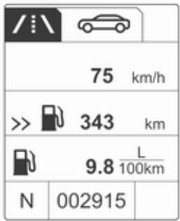 OPEL Adam (2014-2019) - Menu informations trajet/ carbur./i\ - 4