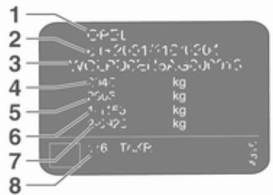 OPEL Adam (2014-2019) - Plaquette d'identification - 2