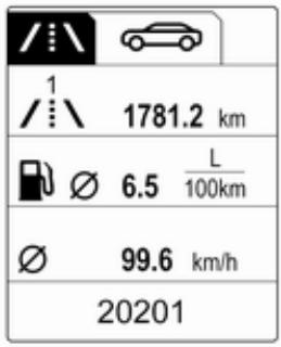 OPEL Adam (2014-2019) - Menu informations trajet/ carbur./i\ - 2