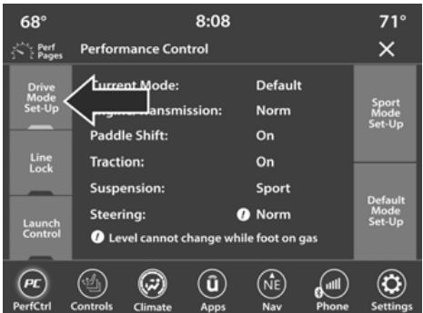 DODGE Charger (2021) - Drive Mode Set-Up (Configuration du mode de conduite) - 1