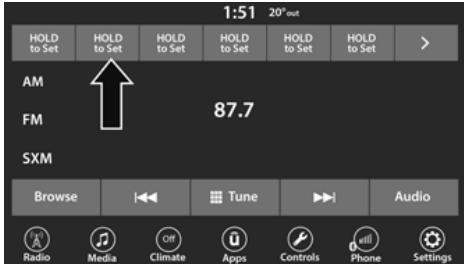 DODGE Charger (2021) - Réglage des boutons de préselection - 1