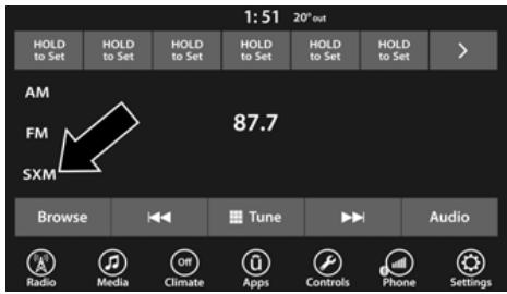 DODGE Charger (2021) - Mode Radio satellite SiriusXM ^MD - selon l'equipement - 1
