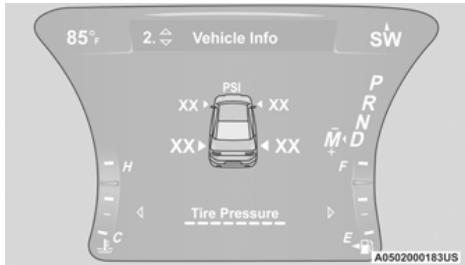 DODGE Charger (2021) - Avertissements de basse pression du système de surveillance de la pression des pneus - 2