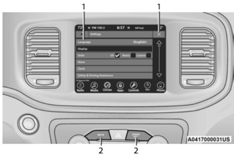 DODGE Charger (2021) - FONCTIONS PROGRAMMABLES PAR L'UTILISATEUR - 1