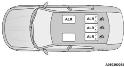 DODGE Charger (2021) - Ceinture à trois points d'ancrage pour l'installation d'un ensemble de retenue pour enfants dans ce vehicule - 1