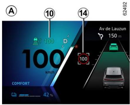 RENAULT Rafale (2024) - Mise en régulation de la vitesse avec reconnaissance des panneaux de limitation de vitesse (affichage A) - 1