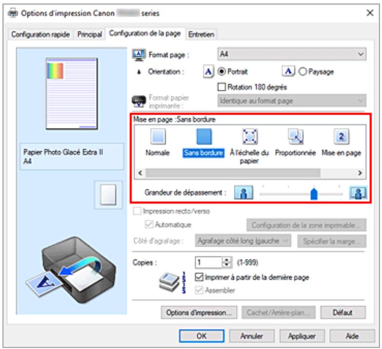 CANON TR4756I - Définition d'une impression sans bordure - 1
