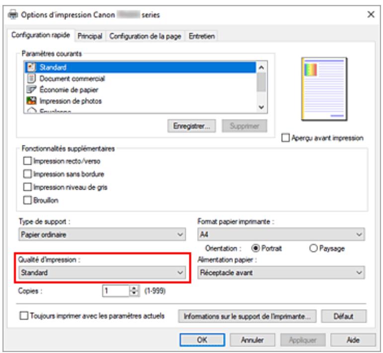 CANON TR4756I - Configuration d'impression élémentaire - 2