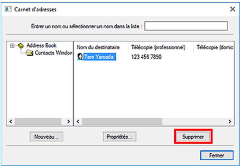 CANON TR4756I - Suppression de destinataires d'un carnet d'adresses - 2