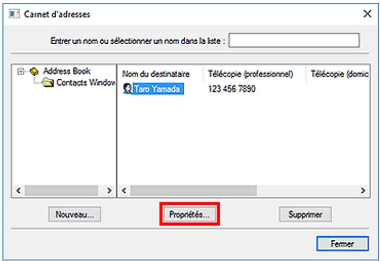 CANON TR4700series - Modification de destinataires dans un carnet d'adresses - 2