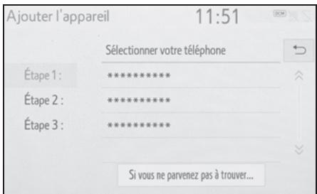 TOYOTA Camry (2021) - Premier enregistrement d'un téléphone Bluetooth® - 3