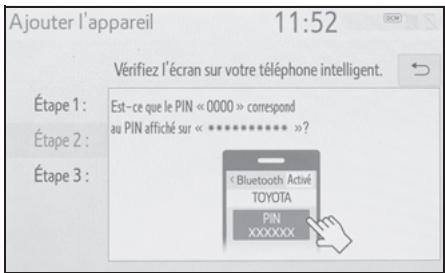 TOYOTA Camry (2021) - Premier enregistrement d'un téléphone Bluetooth® - 4