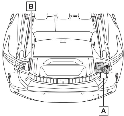 LEXUS RZ (2023) - Position de rangement du kit de réparation pour pneus crevés et des outils - 1