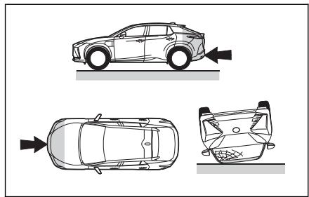 LEXUS RZ (2023) - Situations dans lesquelles les airbags SRS latéraux ne se déploient pas - 3