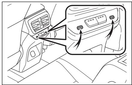LEXUS RZ (2023) - Utilisation du port USB de charge - 2