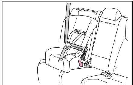 LEXUS RZ (2023) - Installation d'un système de retenue pour enfant à l'aide d'une ceinture de sécurité - 1