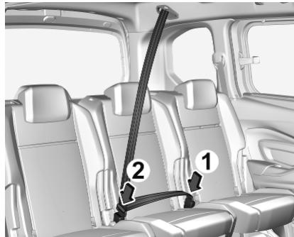 OPEL Combo D (2024) - Ceinture de sécurité centrale de la deuxième rangée de sièges - 2