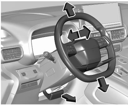 OPEL Combo D (2024) - Réglage du volant - 1