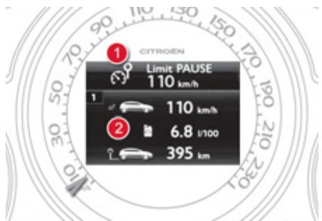 DS Automobiles DS4 Phase 1 (2011-2015) - Afficheur central et commandes du combiné type 2 - 1