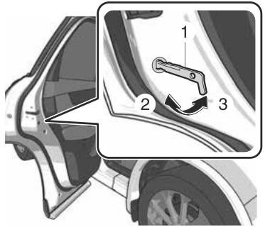 MAZDA CX-60 (2022) - Utilisation du verrou de sécurité enfant - 1