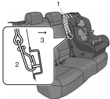 MAZDA CX-60 (2022) - Toujours retireur l'appuie-tete et installer la sangle d'ancrage (sauf en cas d'installation d'un siège d'appoint sans dossier). - 1