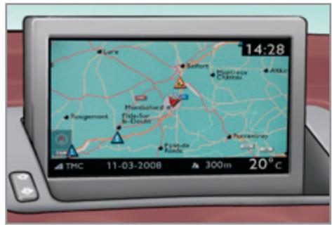 PEUGEOT 308 CC Phase 2 (2011-2015) - ÉCRAN COULEUR ESCAMOTABLE (AVEC WIP NAV+) - 1