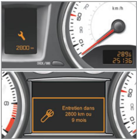 PEUGEOT 308 CC Phase 2 (2011-2015) - Indicateur d'entretien - 1