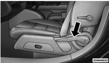 JEEP Patriot (2015) - Inclinaison du dossier du conducteur - 1