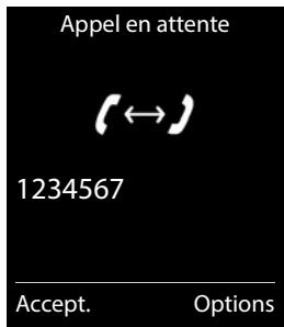 Gigaset Siemens GIGACOMFORT550A - Signal d'appel lors d'une communication externe - 1