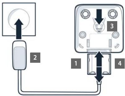 Gigaset Siemens GIGACOMFORT550A - Raccorder le chargeur (s'il est fourni) - 1