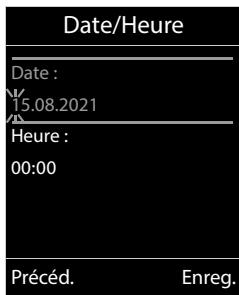 Gigaset Siemens GIGACOMFORT550A - Régler la date et l'heure - 8