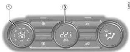 DACIA Jogger (2021) - Réglage de la vitesse de ventilation - 1