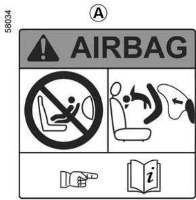 DACIA Jogger (2021) - SECURITE ENFANTS : DÉSACTIVATION, ACTIVATION DE L'AIRBAG PASSAGER AVANT - 5