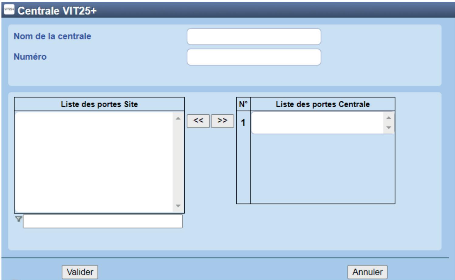 Urmet VIT25PLUS - PROGRAMMATION DE LA CENTRALE VIT25PLUS SUR VISIOSOFTWEB. - 2