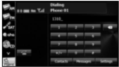 SUBARU Forester (2014) Système de navigation - Passer un appel en saisissant un numéro de téléphone - 2