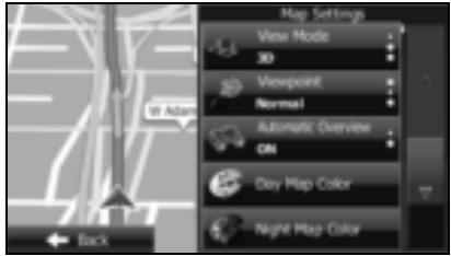 SUBARU Forester (2014) Système de navigation - Map Settings (Paramètres de la carte) - 1