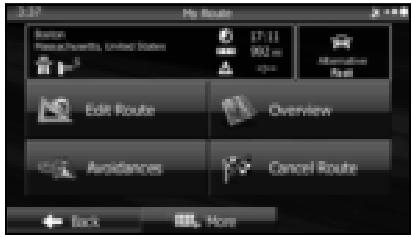 SUBARU Forester (2014) Système de navigation - Changement de méthode de recherche d'itinéraire (autres itinéraires, etc.) - 1