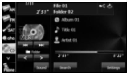 SUBARU Forester (2014) Système de navigation - Appuyez sur la touche tactile Settings (Options). - 1