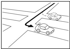 SUBARU Forester (2014) Système de navigation - À propos de la précision de position actuelle et de navigation d'itinéraire - 3