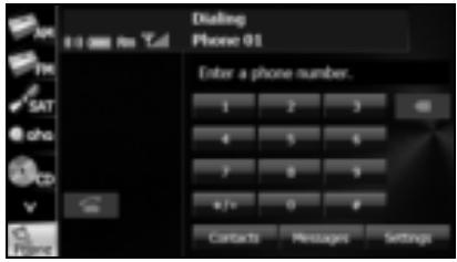 SUBARU Forester (2014) Système de navigation - Passer un appel en saisissant un numéro de téléphone - 1