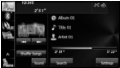 SUBARU Forester (2014) Système de navigation - ■ Recherche d'un fichier musical - 1
