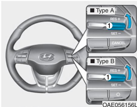 HYUNDAI Ioniq (2016-2019) - Pour rétablit la vitesse programmée - 1