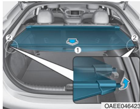 HYUNDAI Ioniq (2016-2019) - Utilisation du cache-bagages - 1