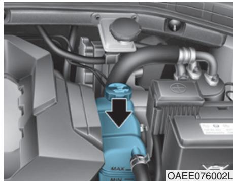 HYUNDAI Ioniq (2016-2019) - Vérification du niveau de liquide de refroidissement - 1